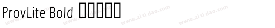 ProvLite Bold字体转换